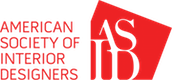 The logo of the American Society of Interior Designers (ASID) features the acronym "ASID" in stylized, overlapping letters, with the full name "American Society of Interior Designers" positioned to the right. The design often incorporates a modern and clean aesthetic, utilizing a color palette that may include shades of red or other colors, depending on the specific version of the logo. This emblem represents the organization's commitment to advancing the interior design profession and communicating the impact of design on the human experience.